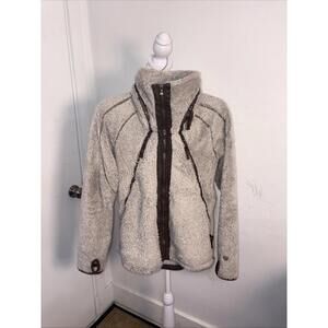 Women’s KUHL Flight Fleece Outdoors Hooded Jacket Size Small Stone Color